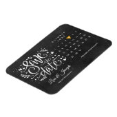 Calendar Gold Heart Chalkboard Save the Date Magneet (Linkerzijde)