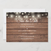 Calendar Gold Heart Rustic Wood Weddenschap Save The Date (Achterkant)