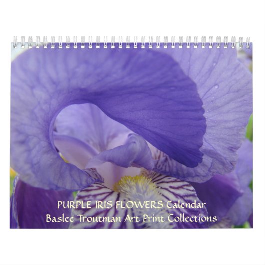 CALENDAR ILOSE Calendar Paarse Iris Flowers Kalender (Hoes)