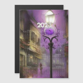 Calendar Magnet - London Street klok Lamp Paars (Voorkant / Achterkant)