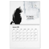 Calendar of pet drawings with cute haikus for each kalender (Feb 2026)