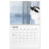 Calendar of pet drawings with cute haikus for each kalender (Mar 2026)