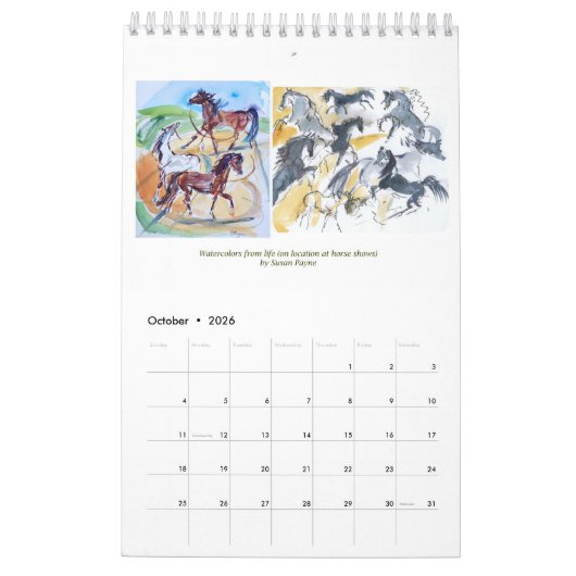 Calendar of Susan Payne Equine Art - 2022 Kalender (Okt 2026)