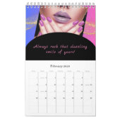 Calendar purple beautiful nail kalender (Feb 2026)