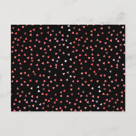 Calendar Red Love Heart Save the Date Briefkaart (Achterkant)