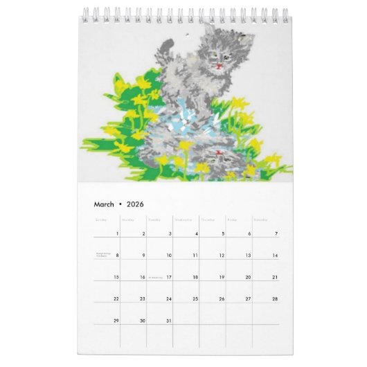 Calendar ; School  2026 Kalender (Mar 2026)