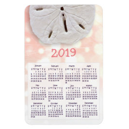 Calendar voor Coral Sand Dollar Mini Magnet Magneet