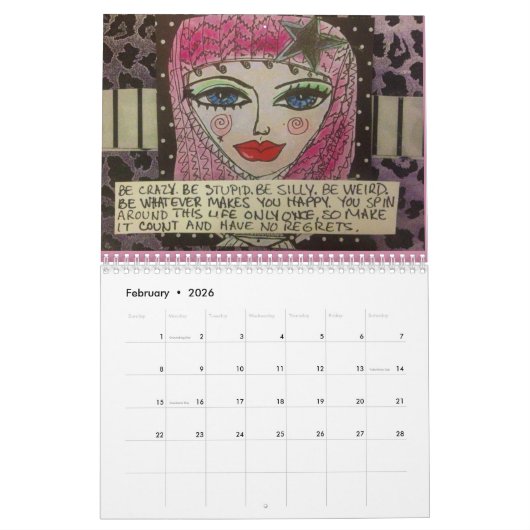 CALENDAR VULLEN MET BAD GIRL ART KALENDER (Feb 2026)