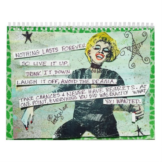 CALENDAR VULLEN MET BAD GIRL ART KALENDER (Hoes)