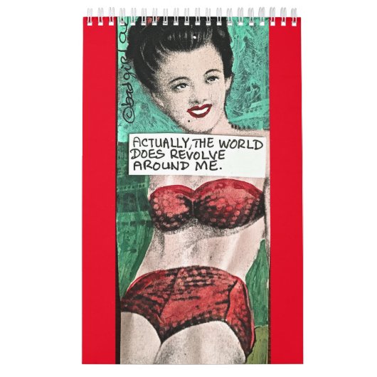 CALENDAR VULLEN MET BAD GIRL ART KALENDER (Hoes)