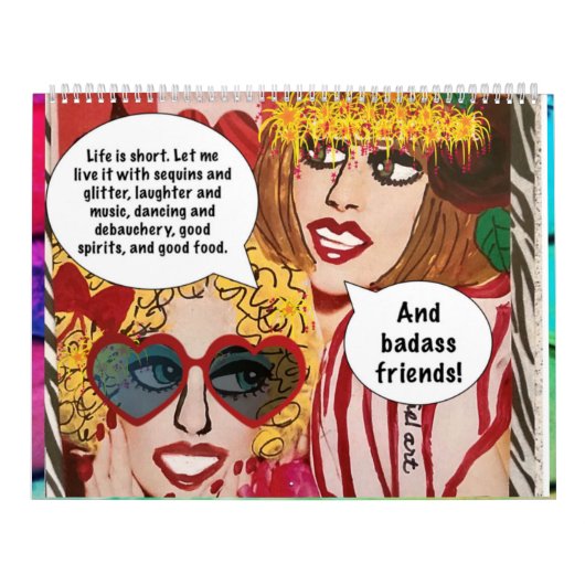 CALENDAR VULLEN MET BAD GIRL ART KALENDER (Hoes)