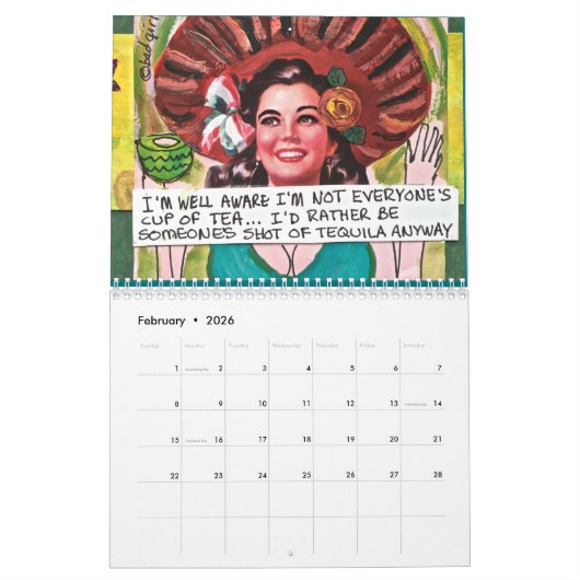 CALENDAR VULLEN MET BAD GIRL ART KALENDER (Feb 2026)