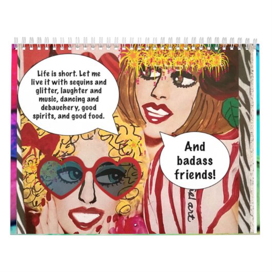 CALENDAR VULLEN MET BAD GIRL ART KALENDER (Hoes)