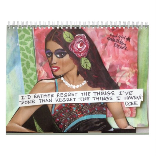 CALENDAR VULLEN MET BAD GIRL ART KALENDER (Hoes)