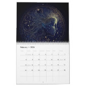 Calendar zodiac sign gold and black kalender (Feb 2026)