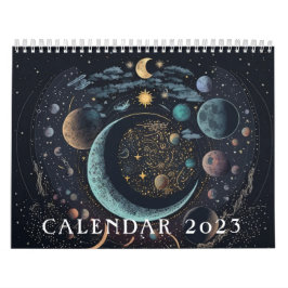 Calendar zodiac sign gold and black kalender