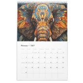 Calendario Animales en Arte Vitral Kalender (Feb 2027)