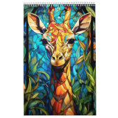 Calendario Animales en Arte Vitral Kalender (Hoes)