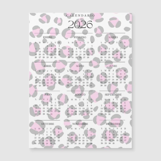 Calendario leopardo (Voorkant)