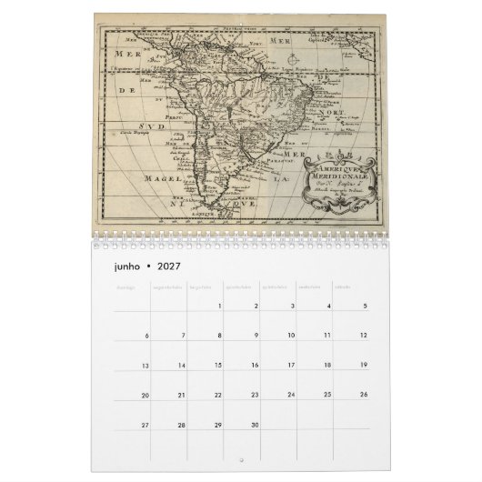 Calendário: Mapas do Brasil Kalender (Jun 2027)