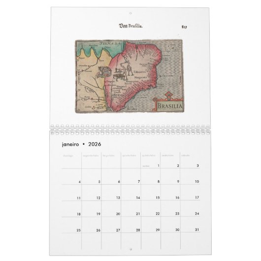 Calendário: Mapas do Brasil Kalender (Jan 2026)