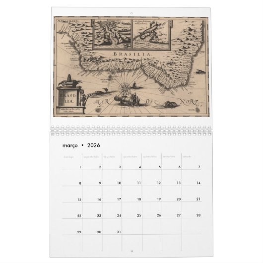 Calendário: Mapas do Brasil Kalender (Mar 2026)