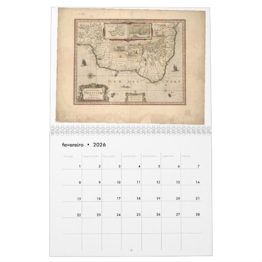 Calendário: Mapas do Brasil Kalender (Feb 2026)