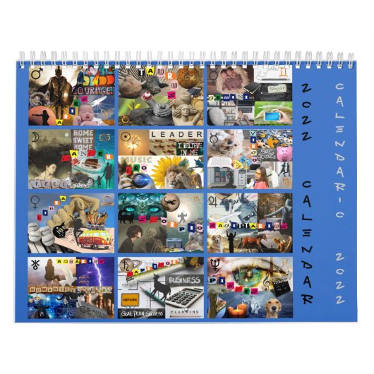 Calendario Signos del miaco en Collage Kalender (Hoes)