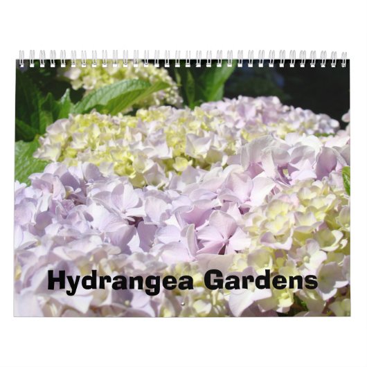Calendars Fotografie Roze Blauwe Hydrangetuinen Kalender (Hoes)
