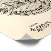 Calender Clock 1885 Patent Art Old Peper Poster (Hoek)