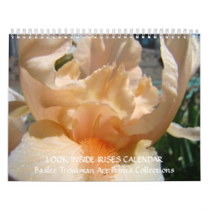 CALENDER Kijk binnen IRISSEN Iris Bloemen Kalender
