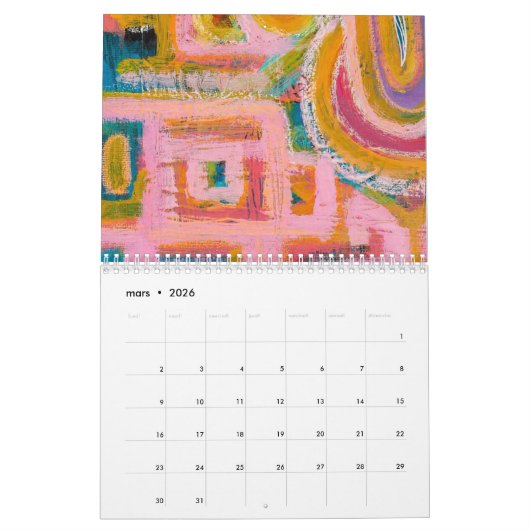 Calendrier 2025 Pat Blanche Art Kalender (Mar 2026)