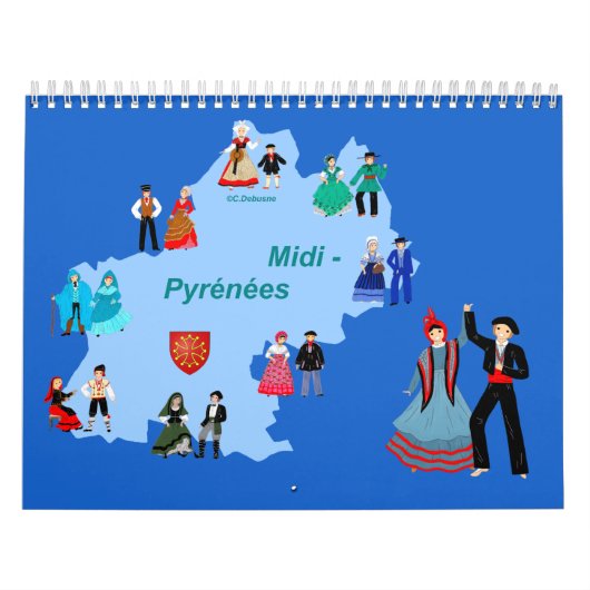 Calendrier, Midi-Pyrénées, Frankrijk Kalender (Hoes)