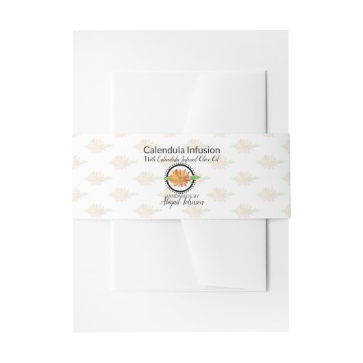 Calendula Artisan Soap Band Wrap Packaging Uitnodigingen Wikkel (Voorkant Voorbeeld)