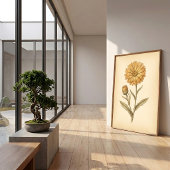 Calendula Bloem Kunst Canvas Print
