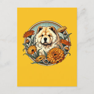 Calendula Chow Chow Dog Briefkaart