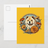 Calendula Chow Chow Dog Briefkaart (Voorkant / Achterkant)