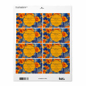 Calendula Flowers Zeep of Cosmetica Label (Full Sheet)