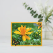 Calendula geel briefkaart (Staand voorkant)