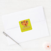 Calendula goudsbloemen vierkante sticker (Envelop)
