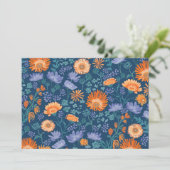 Calendula handgeschilderd bloemmotief kaart (Staand voorkant)