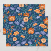 Calendula handgeschilderd bloemmotief kaart (Voorkant / Achterkant)