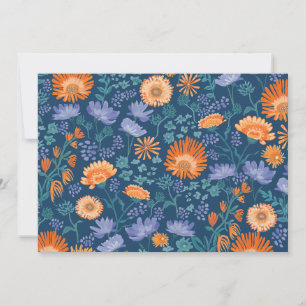 Calendula handgeschilderd bloemmotief kaart