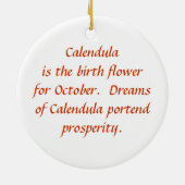 Calendula Keramisch Ornament (Achterkant)