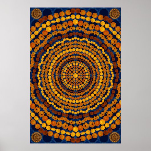 CALENDULA MANDALA 3 POSTER (Voorkant)