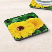 Calendula officinalis bier onderzetter (Linkerzijde)