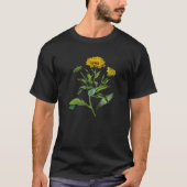Calendula officinalis Botanical Vector Cut Out T-shirt (Voorkant)