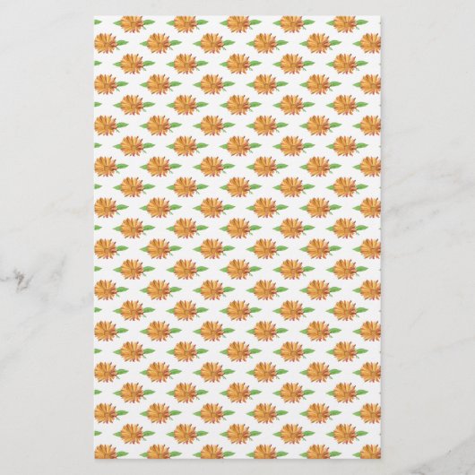 Calendula Pattern GiftSoap Packaging | Lijnpapier (Voorkant)