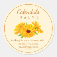 Calendula Salve / balsem Label