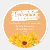 Calendula Salve / balsem / zeepetiket Ronde Sticker (Voorkant)